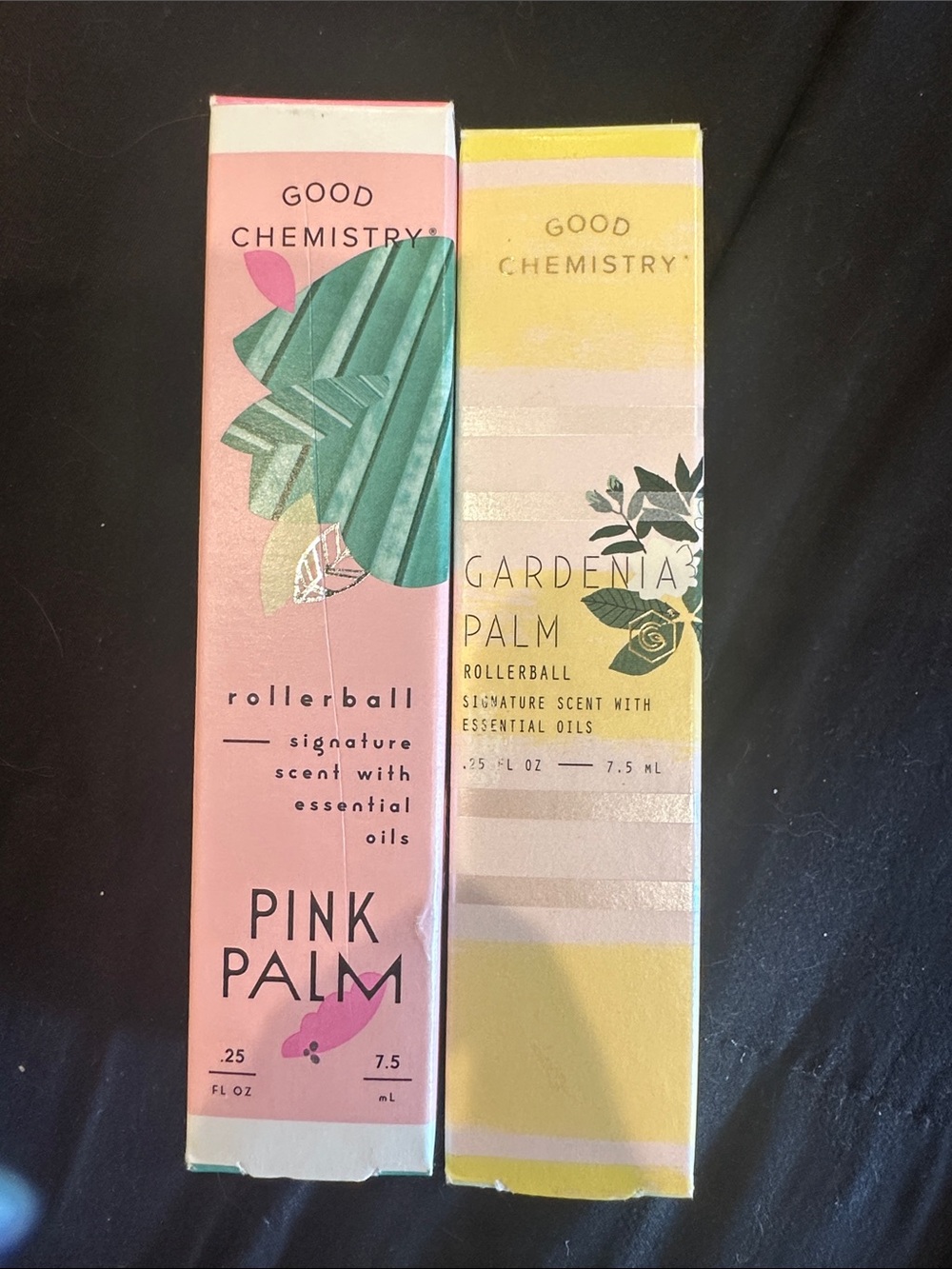 Chemistry Pink Palm & Gardenia Palm Rollerball Set - Pink, Yellow